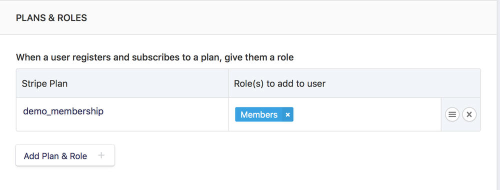 Plans and roles in Statamic control panel
